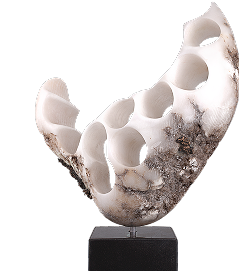 Alabaster und Bronze Skulptur - Wassersymphonie