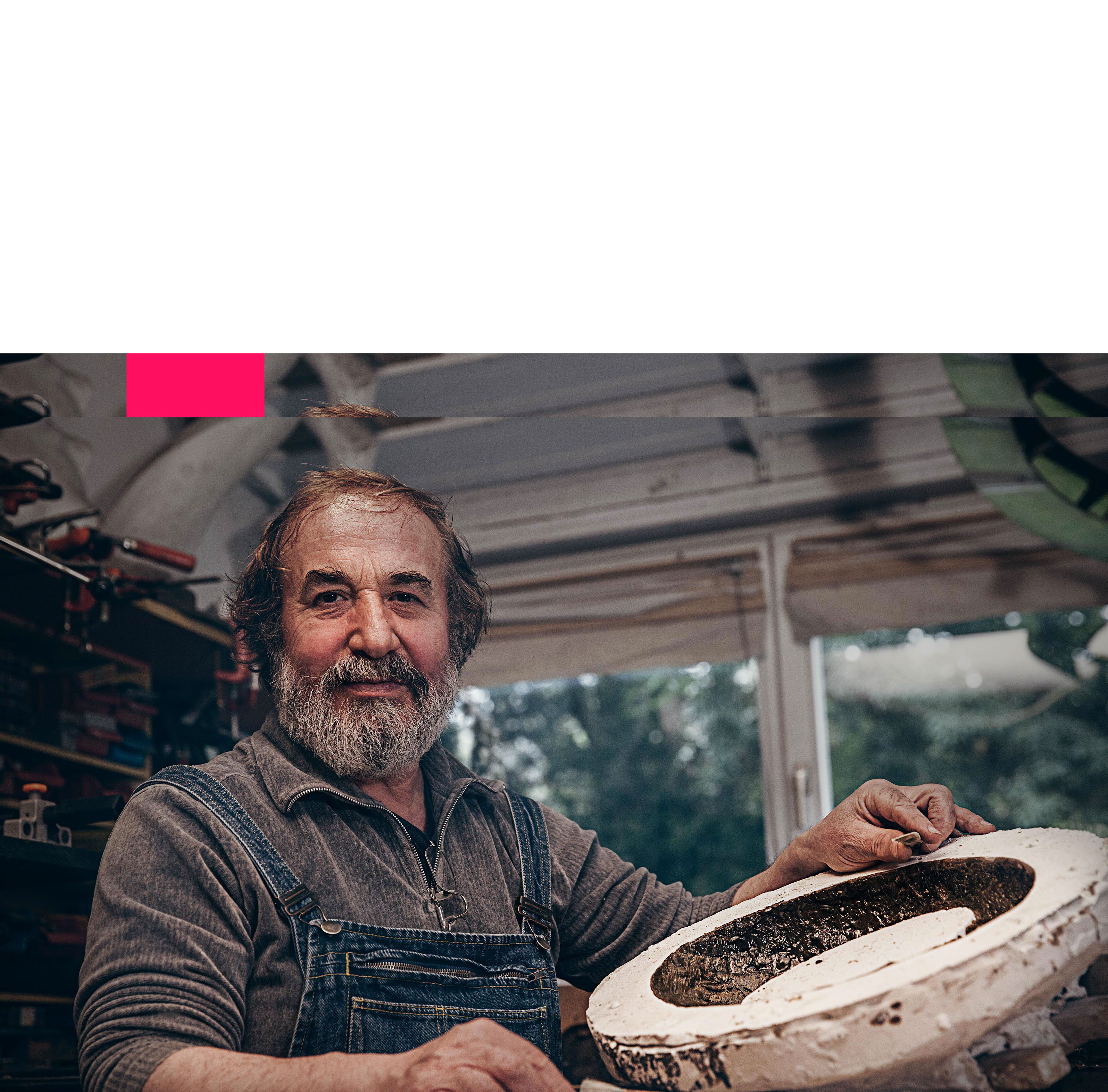 George Pavel im seinen Atelier