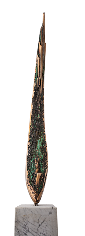 Bronze Skulptur - Kosmische Spannung andere Perspektive