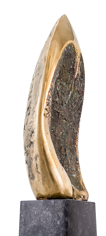 Bronze Skulptur - Kosmischer Keim andere Perspektive