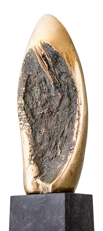 Bronze Skulptur - Kosmischer Keim andere Perspektive