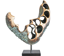 Bronze Skulptur - Kosmisches Herz