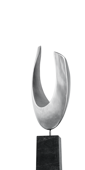 Edelstahl Skulptur - Aquatisch andere Perspektive